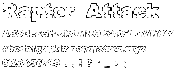 Raptor Attack font